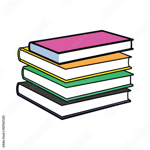 Stack of Books Vector Illustration Academic and Literary Symbol for Learning, Education, and Knowledge Enthusiasts