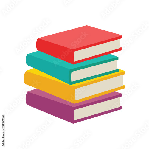 Stack of Books Vector Illustration Academic and Literary Symbol for Learning, Education, and Knowledge Enthusiasts