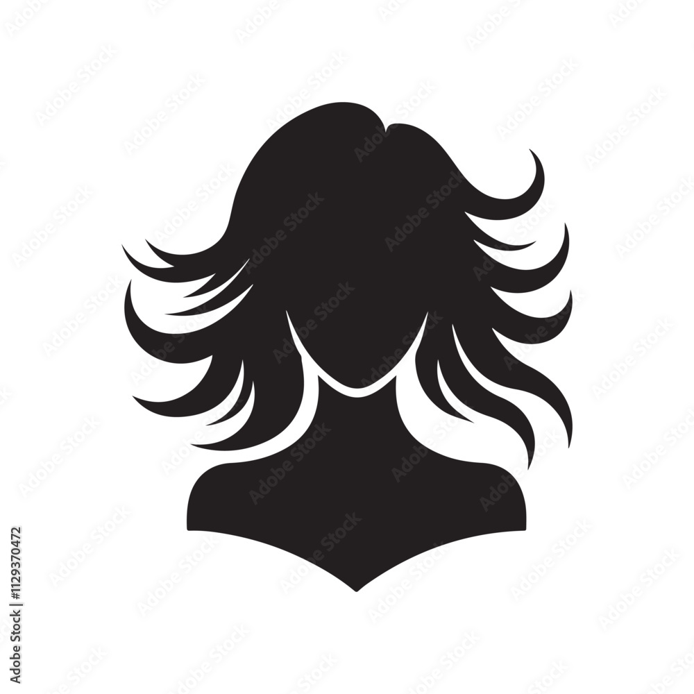 Stylish Women’s Hair Silhouette for Branding
Stylish Women’s Hair Silhouette for Branding