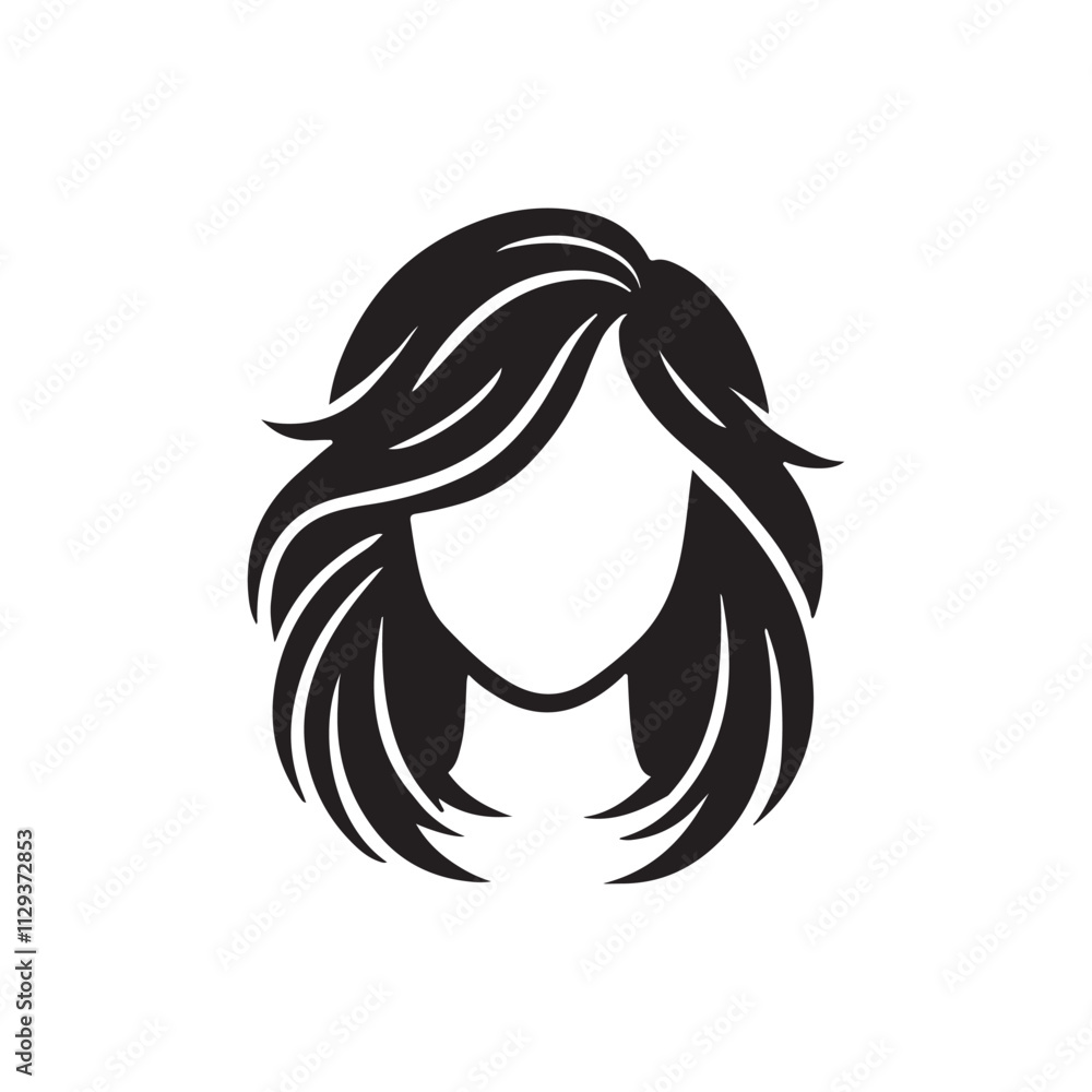 Minimalist Girl Hair Silhouette Logo Design
Minimalist Girl Hair Silhouette Logo Design