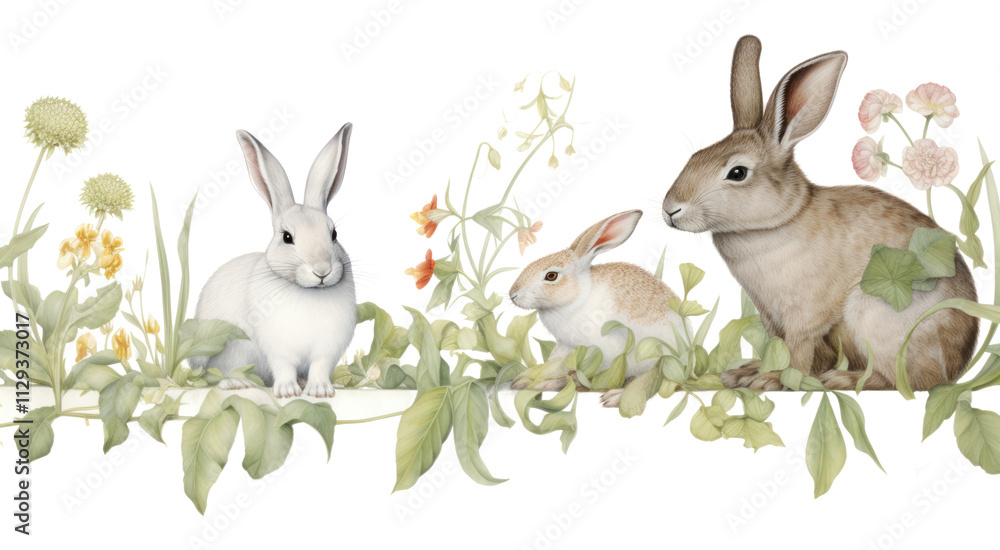 Obraz premium PNG Rabbits animal rodent mammal.