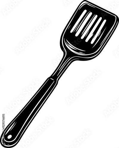Spatula or slotted turner SVG- kitchen utensil vector