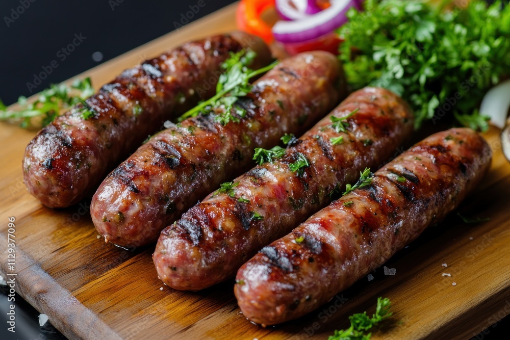 Juicy Sausages Grilled to Perfection Over Flame Juicy Sausages Grilled to Perfection Over Flame