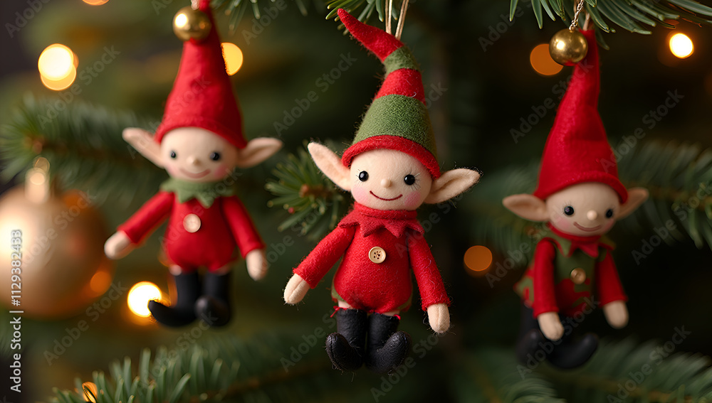 Twinkling Christmas Elves with Radiant Smiles Twinkling Christmas Elves with Radiant Smiles