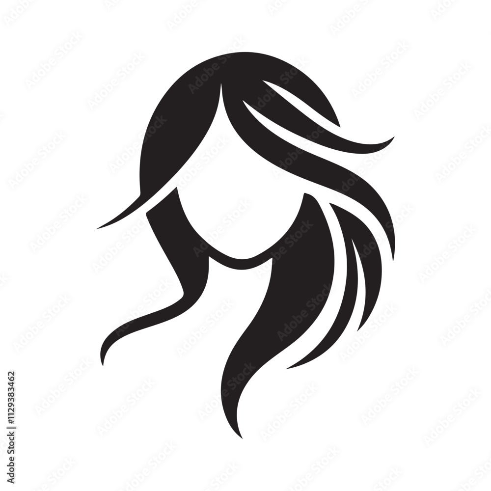 Creative Women’s Hair Silhouette Icon for Vector Design
Creative Women’s Hair Silhouette Icon for Vector Design