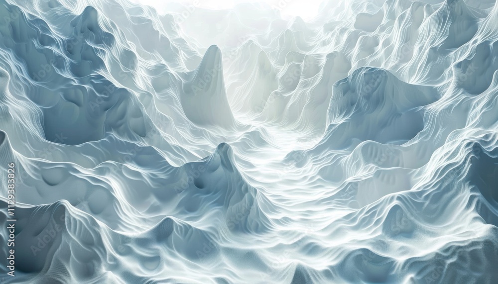 Obraz premium A white and blue landscape with a lot of snow and ice