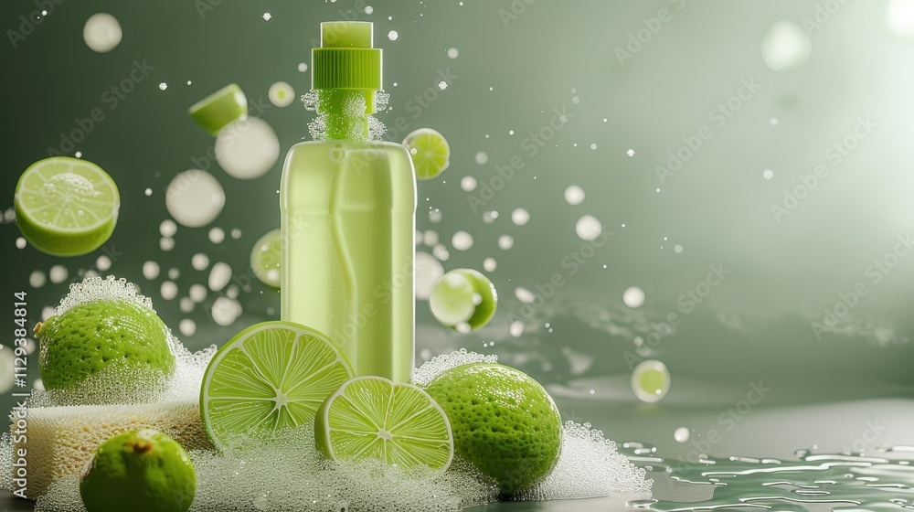 Lime Cleaning Product with Bubbles Lime Cleaning Product with Bubbles