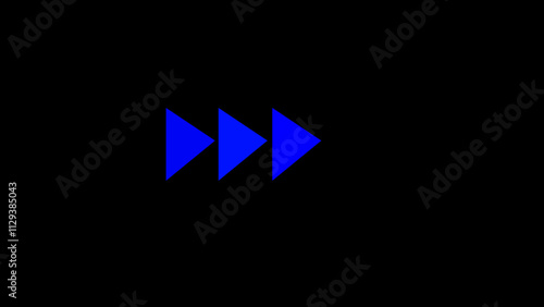 Fast Forward icon. Modern user media interface directional fast forward arrow icon