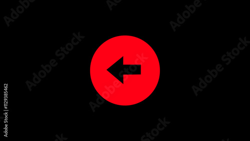 Left arrow for road direction. traffic directional arrows sign.