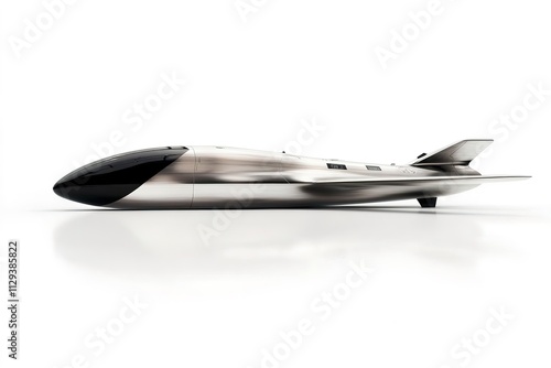 sleek futuristic drone resting on pristine white surface symbolizing advanced technology