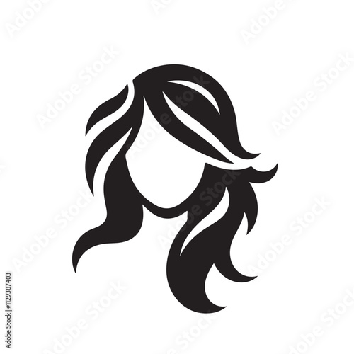 woman with hair, without face