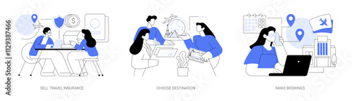 Travel agency isolated cartoon vector illustrations se
