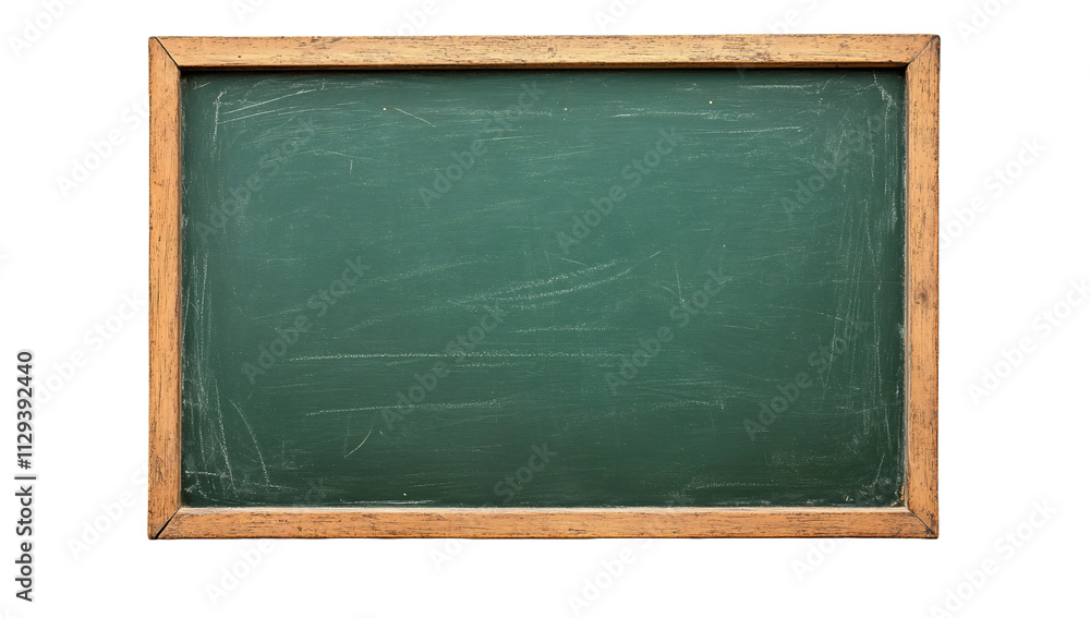 A blank green chalkboard framed in wood, ready for teaching or notes. A blank green chalkboard framed in wood, ready for teaching or notes.