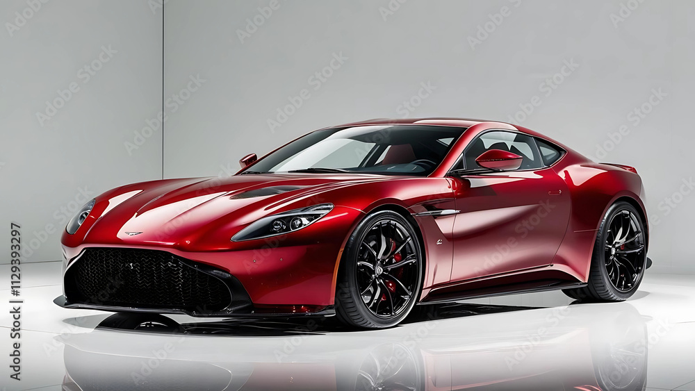 Naklejka premium Red sports car