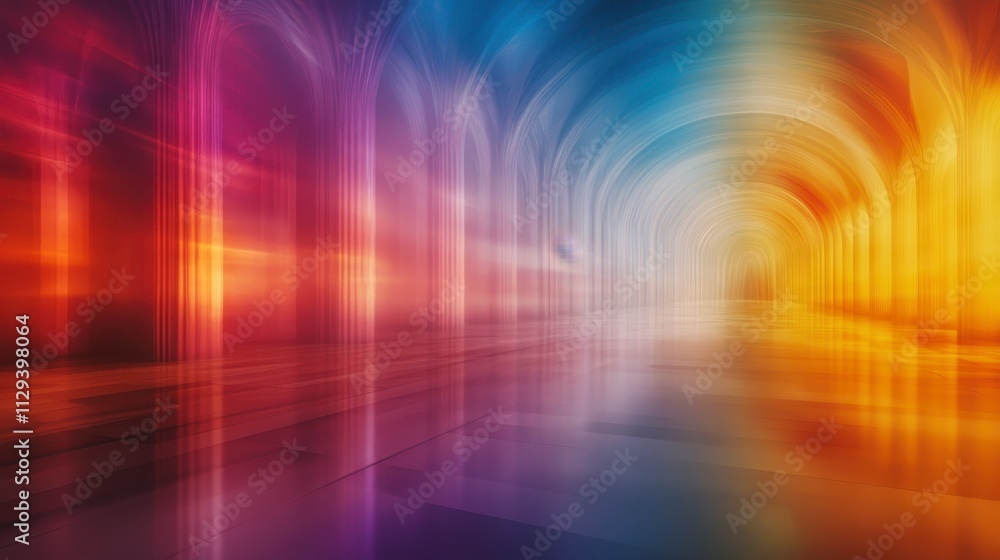 A vibrant abstract background featuring a blend of colors, creating a sense of depth and movement with a smooth, gradient effect.