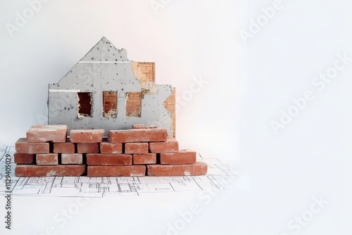 Constructing dreams with blueprints and bricks for your future home building journey photo