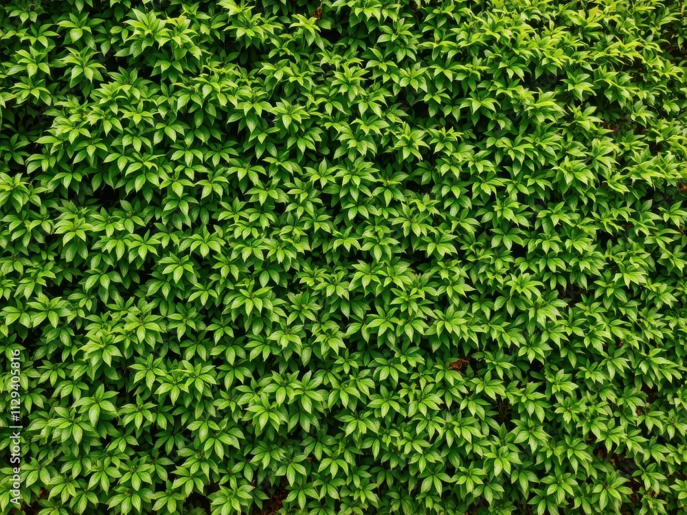 Lush green foliage covering a tree wall, creating a vibrant natural background, natural Lush green foliage covering a tree wall, creating a vibrant natural background, natural