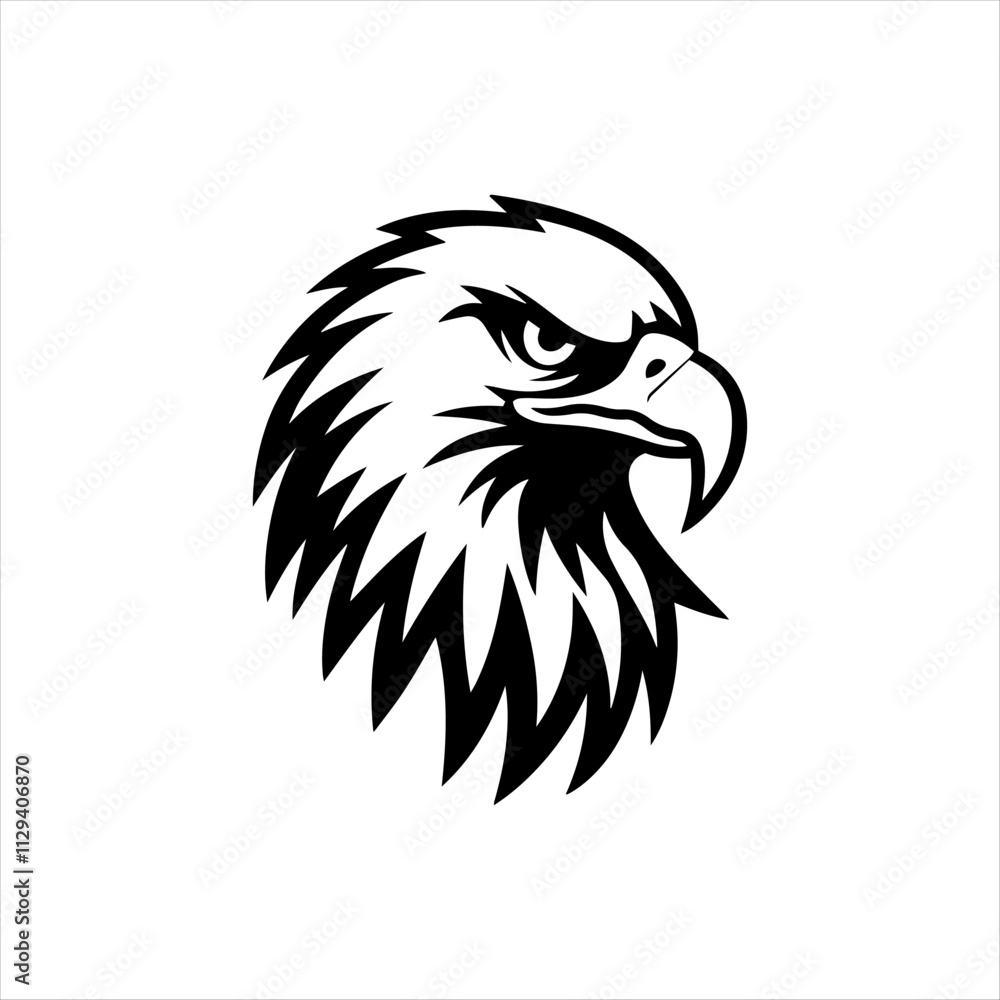 Bold Eagle Head Silhouette vector design Bold Eagle Head Silhouette vector design