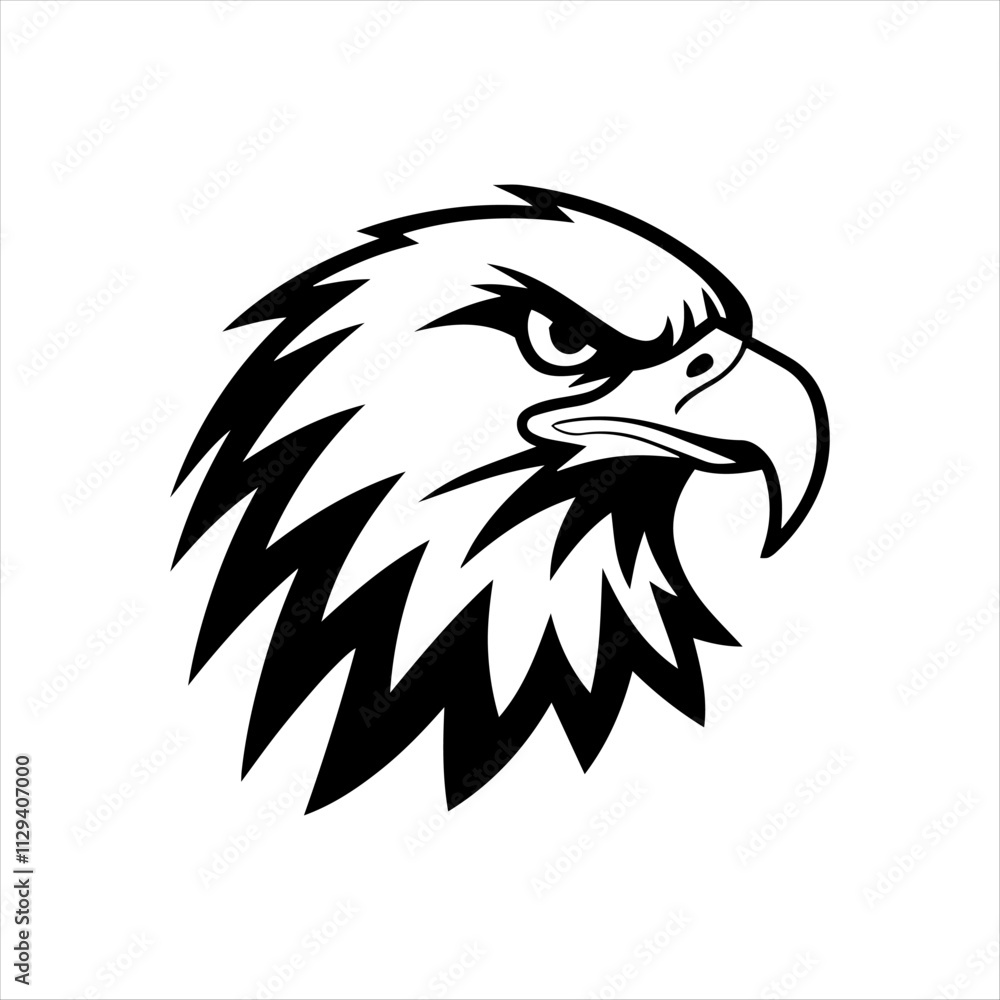 Bold Eagle Head Silhouette vector design Bold Eagle Head Silhouette vector design