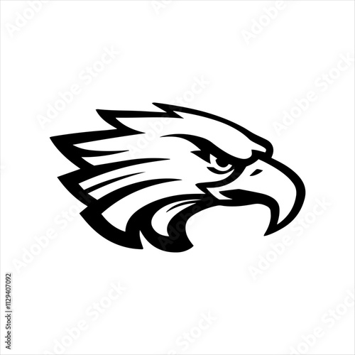 Wallpaper Mural Bold Eagle Head Silhouette vector design Torontodigital.ca