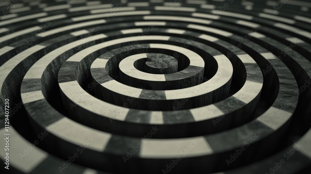 Service Level Target concept illustrated through concentric spiral patterns symbolizing strategy and precision in business operations Service Level Target concept illustrated through concentric spiral patterns symbolizing strategy and precision in business operations