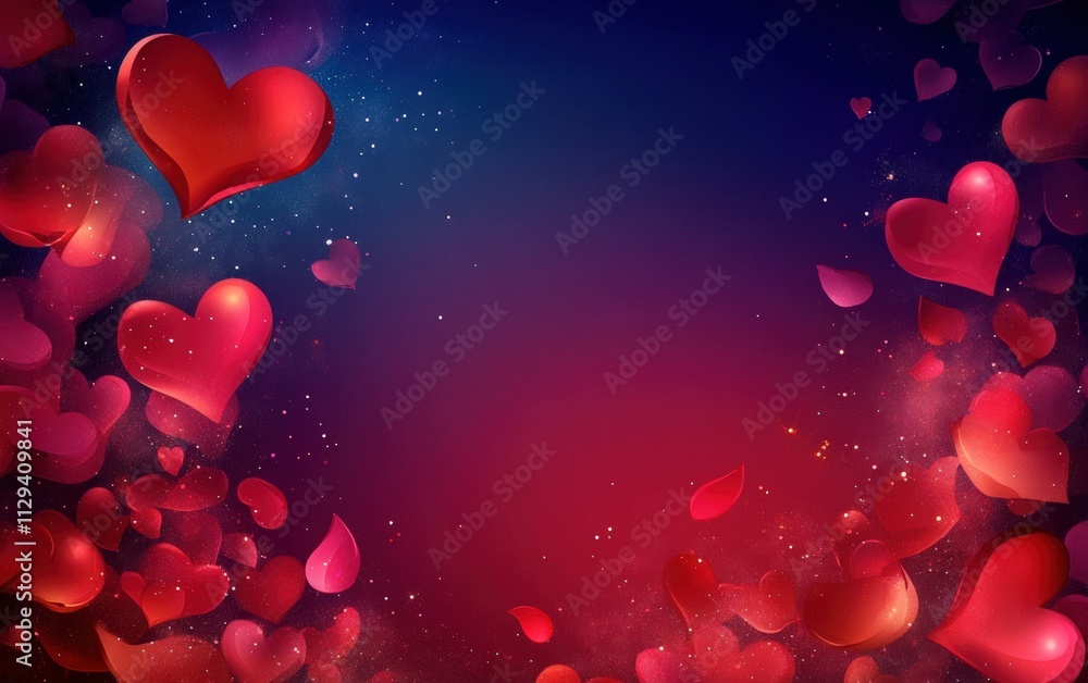 valentines day colorful background with rose petals and empty space for text valentines day colorful background with rose petals and empty space for text