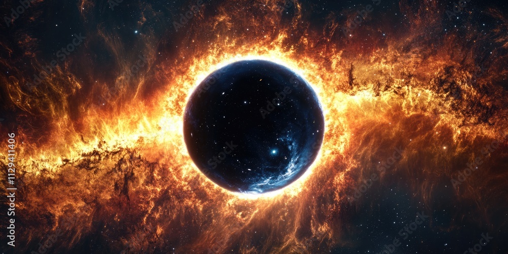 Obraz premium Black Hole Star Sky