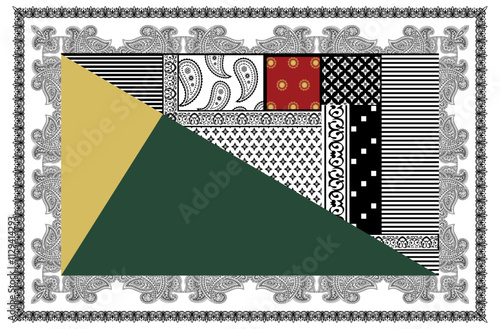 Vintage postage stamps featuring flags and postmarks in an antique collection