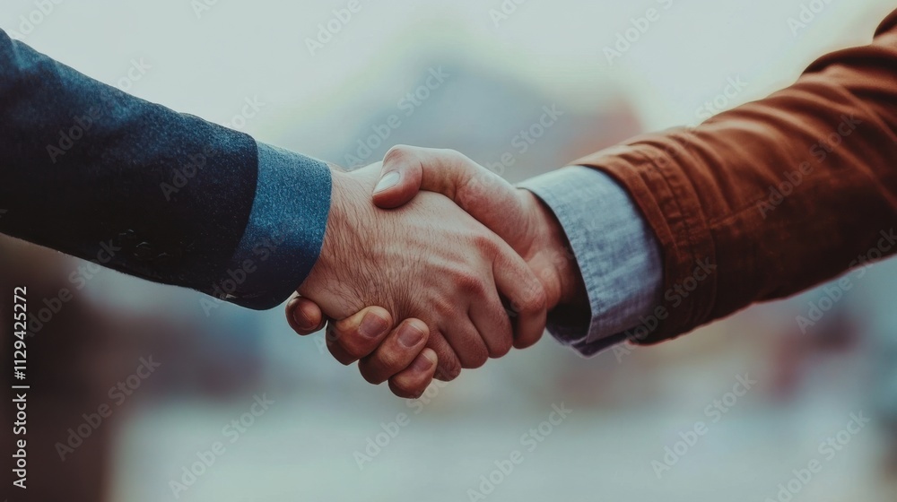 Firm handshake shaking in agreement, symbolizing trust, collaboration and successful negotiation. Firm handshake shaking in agreement, symbolizing trust, collaboration and successful negotiation.