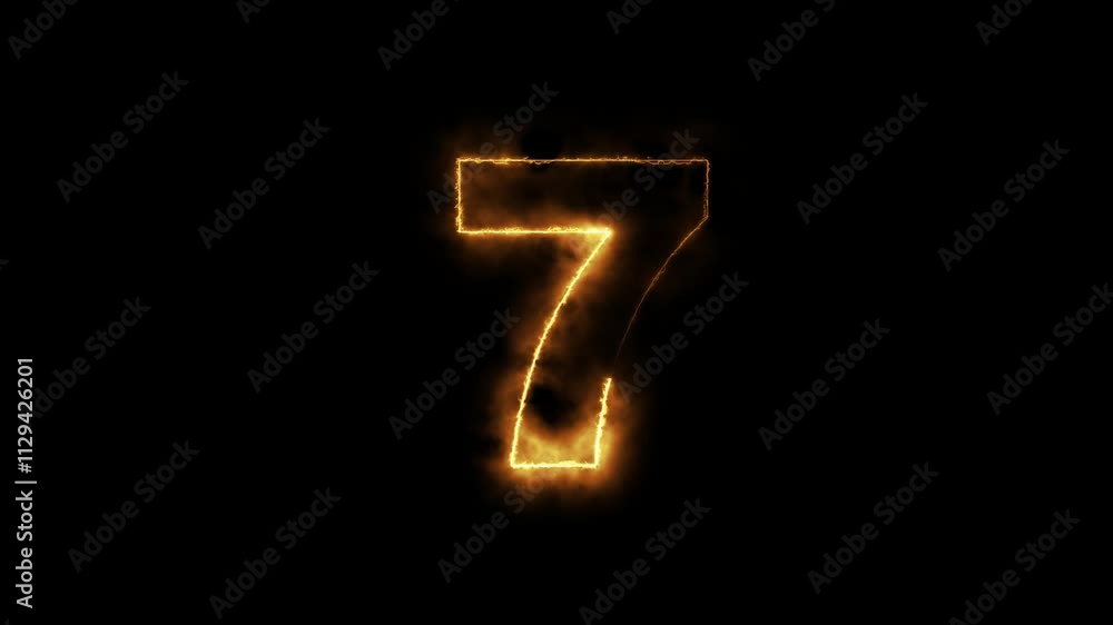 Glowing neon animated number 7. 7- one hot burning number on black background ,cyan color looping trendy glowing neon numeric number 7.abstract 7 glowing neon counting number animation 4k Glowing neon animated number 7. 7- one hot burning number on black background ,cyan color looping trendy glowing neon numeric number 7.abstract 7 glowing neon counting number animation 4k