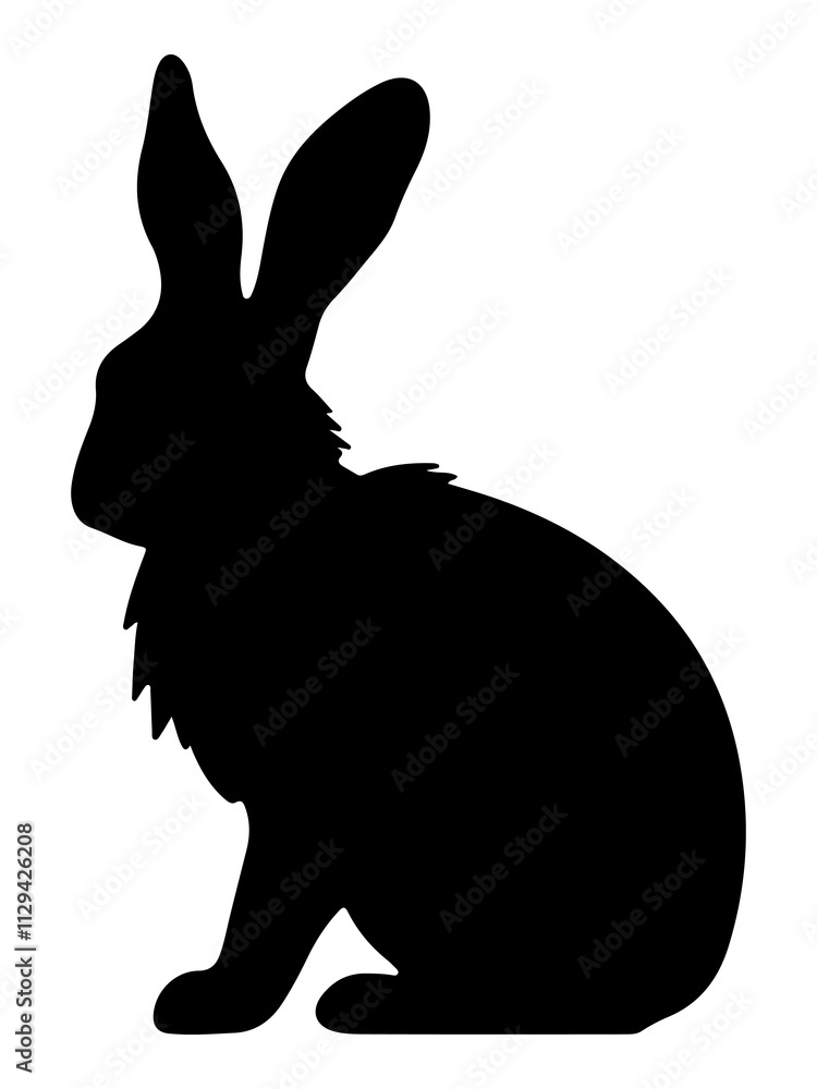 PNG  Rabbit silhouette animal mammal.