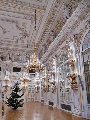 Obraz na plátně luxurious representative hall in prague castle