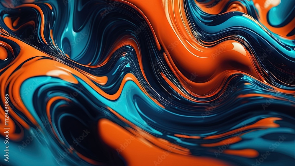 abstract multi-colored liquid wave pattern that is shiny and flowing in a modern style abstract multi-colored liquid wave pattern that is shiny and flowing in a modern style