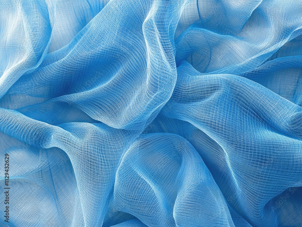Obraz premium Light blue fabric close-up