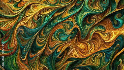 abstract multi-colored wave pattern that is shiny and flowing in a modern style