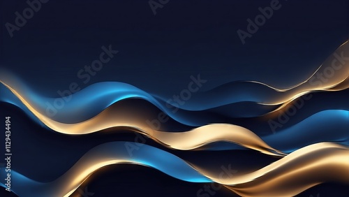 abstract multi-colored wave pattern that is shiny and flowing in a modern style