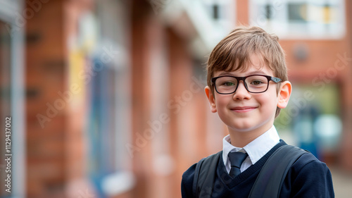 Alegría en Aprender: Un Niño Feliz en la Escuela