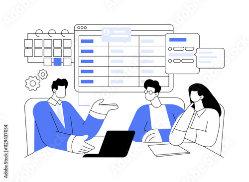 Business event planning isolated cartoon vector illustrations.