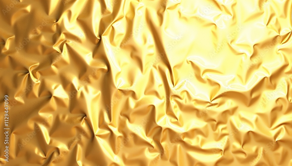 Obraz premium Wrinkled golden metallic texture background