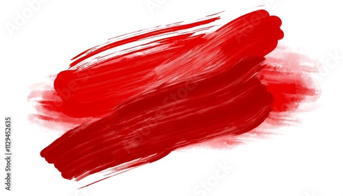 red brush isolated on transparent background red watercolor, png 