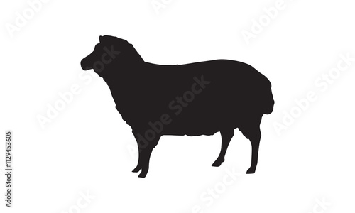 silhouette of a sheep