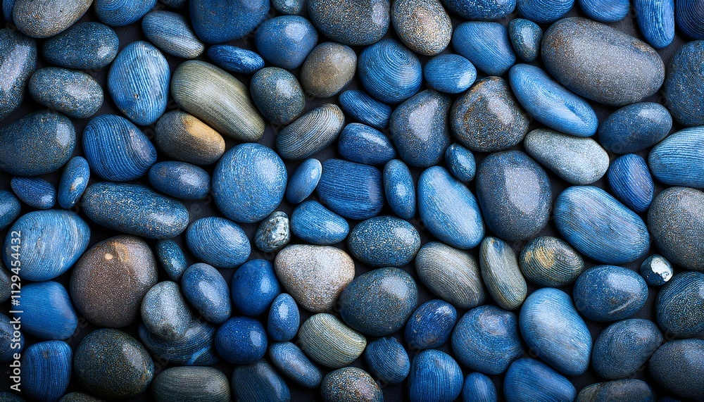 Aged smooth blue shades river stones background Aged smooth blue shades river stones background