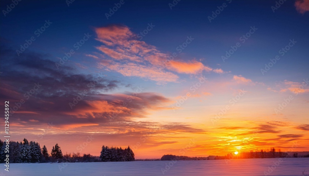 Obraz premium sunset over the river