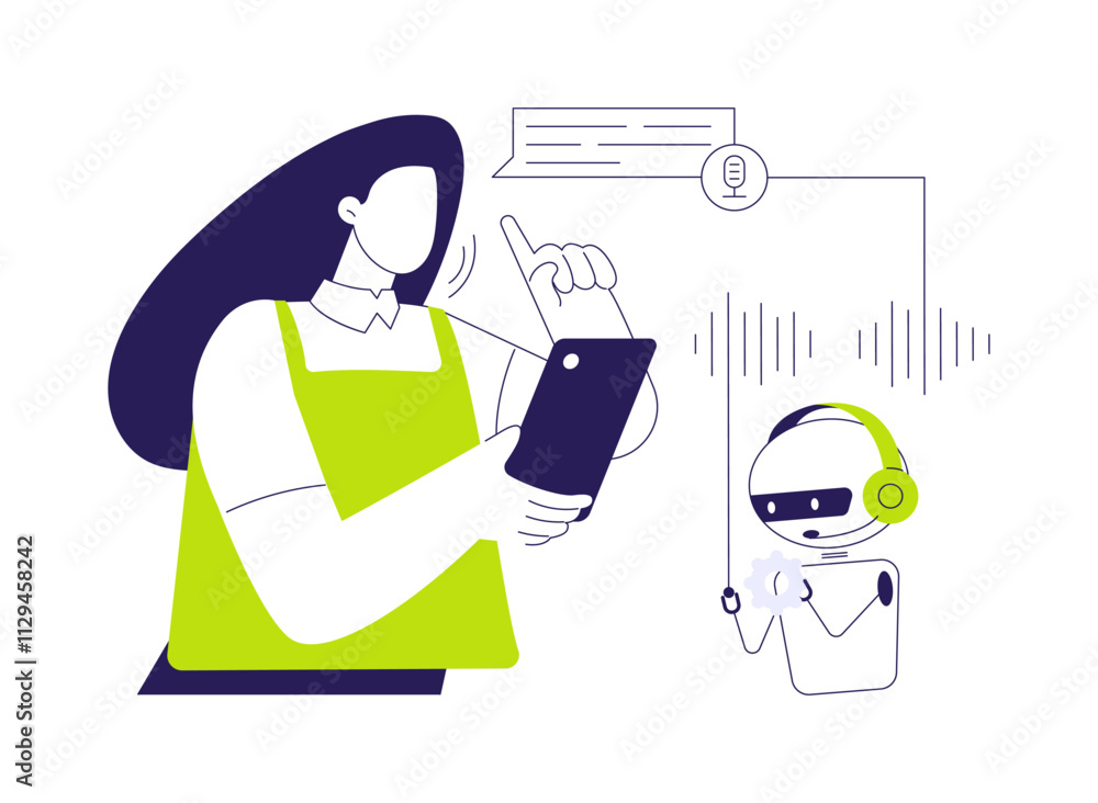 Speech recognition abstract concept vector illustration. Speech recognition abstract concept vector illustration.