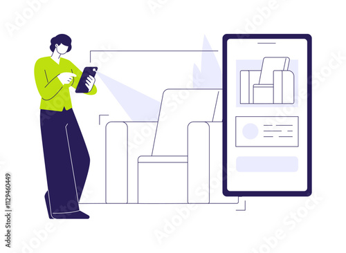 Smart camera abstract concept vector illustration.