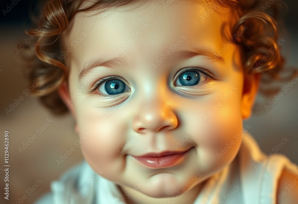 Photorealistic portrait of a cute baby with gentle features Photorealistic portrait of a cute baby with gentle features