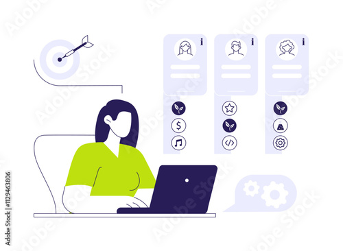 Customer profiling abstract concept vector illustration.