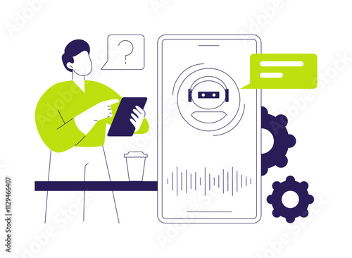 Customer support solutions abstract concept vector illustration.