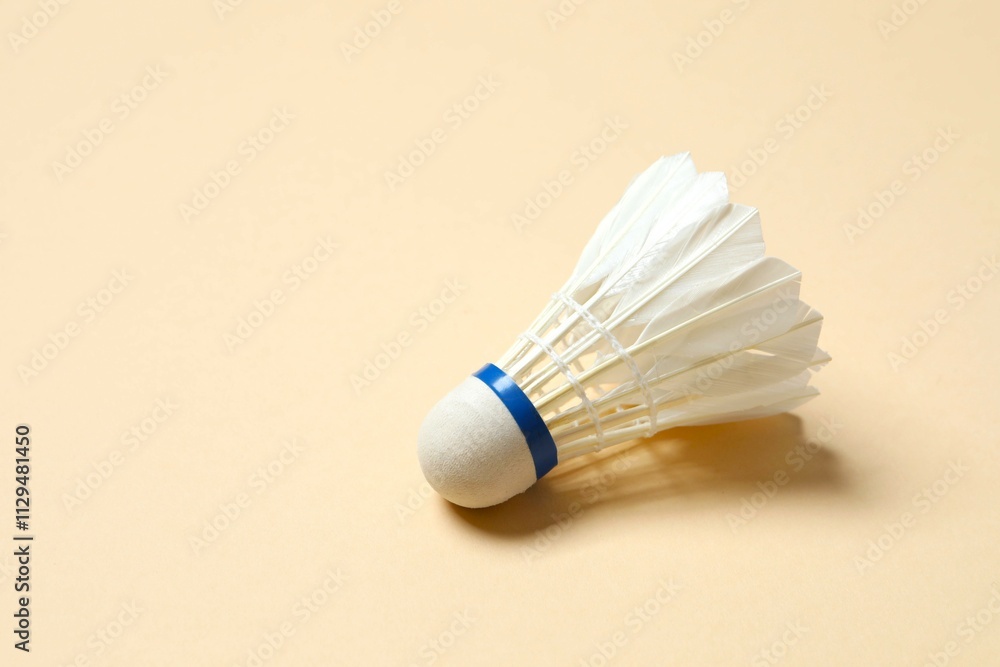 Badminton shuttlecock on color background Badminton shuttlecock on color background