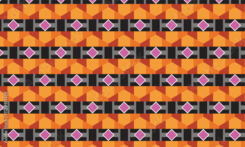 Geometric seamless pattern background with sharp triangle design elements. Beautifully executed background with decent colors.